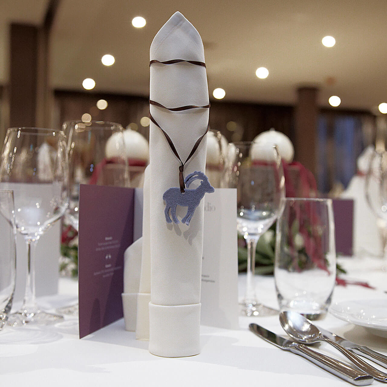 Tischdekoration für Hochzeit